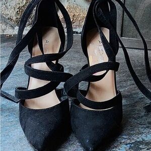 Aldo Elegant Black Strappy Heels